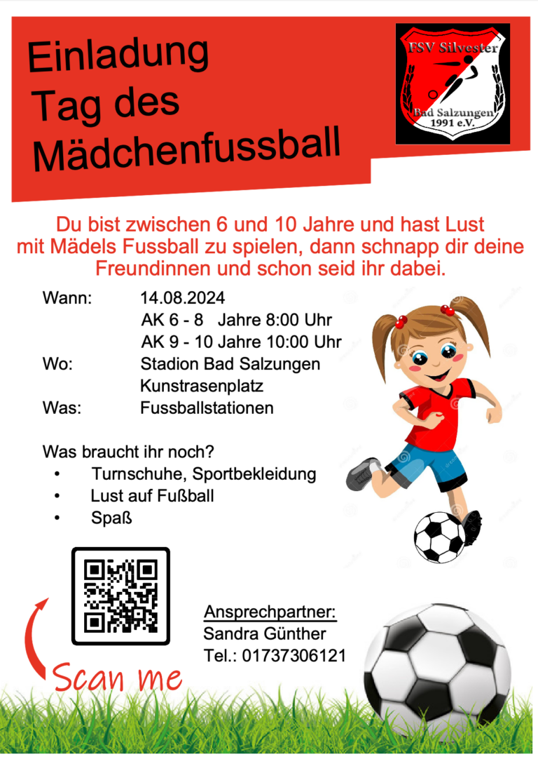 Einladung zum „Tag des Mädchenfußballs“